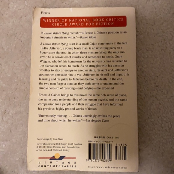 A Lesson Before Dying by Ernest J. Gaines - Picture 2 of 3